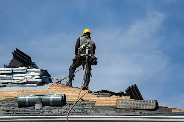 Professional Metal Roofing technician working in Brookline, MA